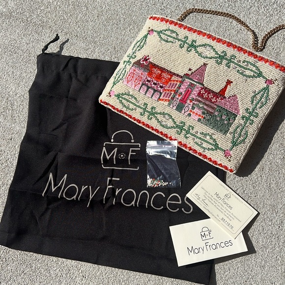 Mary Frances Crossbody bag beaded rhinestones handbag clutch castle - Picture 3 of 16